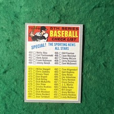 1970 Topps - Checklist "Baseball" in Yellow Font #432