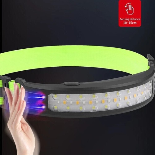 Headlamp Rechargeable COB LED 1200mAh USB-C Sensor Light for Camping Fishing. - Imagen 20 de 21