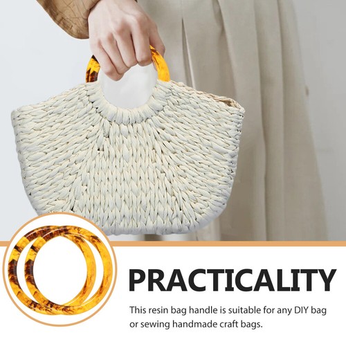 2PCS Premium Bag Maniglia Resina Maniglia Borsetta Maniglia di Ricambio per - Foto 11 di 12