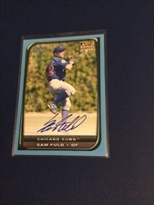 2008 Bowman Sam Fuld Autographed Rookie Card Serial # 456/500