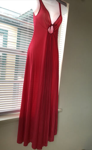 OLGA Vintage Nylon Schlüsselloch Nachthemd SATINISCH rot Stil 9625 Größe 32 - Bild 2 von 12