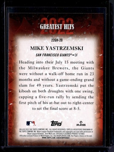 2023 Topps '22 Greatest Hits Baseball Complete Your Set - Picture 35 of 45