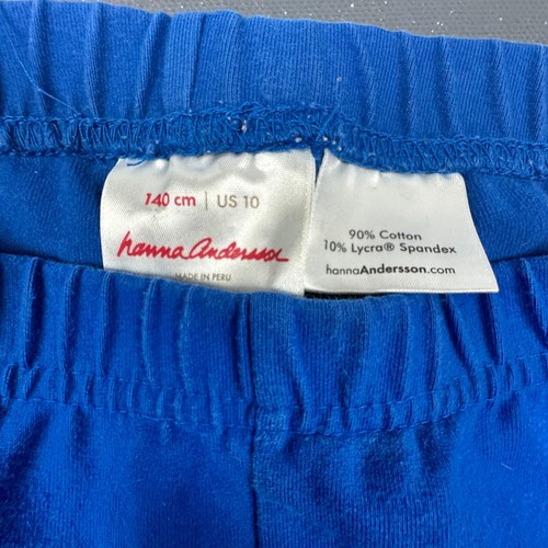 Hanna Andersson Girls’ Blue Leggings Size 10 Cotton Blend Stretch Elastic Waist - Picture 3 of 12