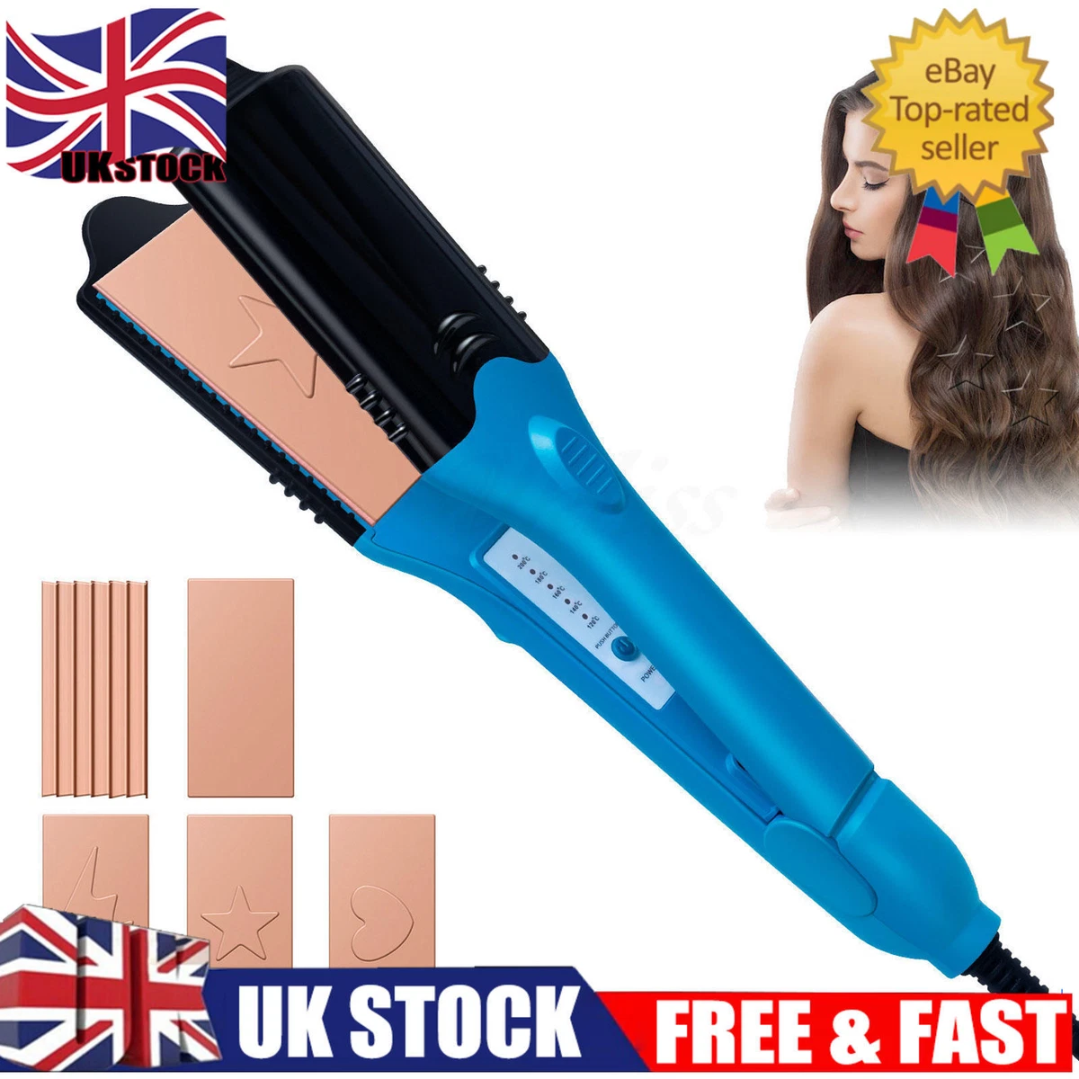 Hair Straightener First 3D Image Hair Imprinting Iron Comes with 5 D NEW
