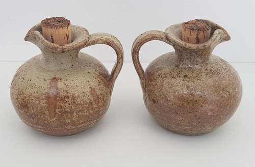 Mid Century Modern Studio Art Pottery Condiment Set on tray/plate - Picture 9 of 24