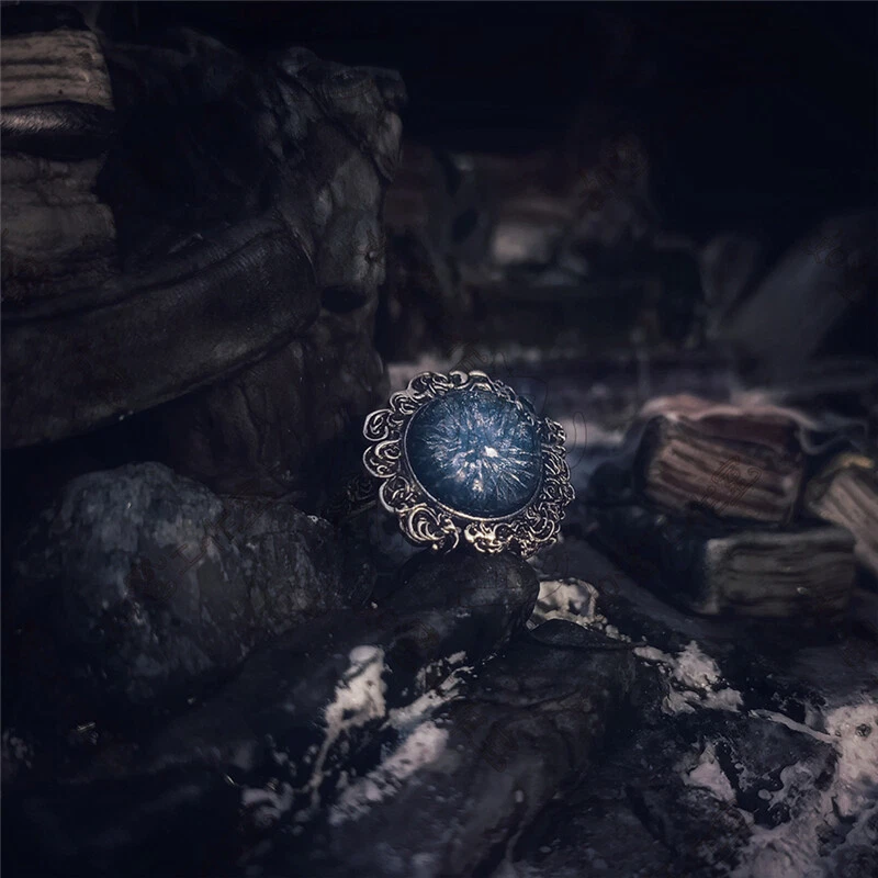 Princess of Moon Ranni Dark Moon Ring Copper/Silver Resin Handmade Jewelry Gift - Image 3 of 4