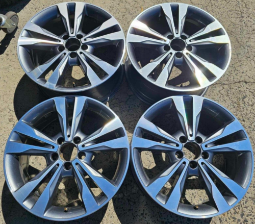 18" Genuine Mercedes C200 W205 Oem Wheels- 18x7.5/8.5 5/112 44P Caps Inclusive - Picture 6 of 11