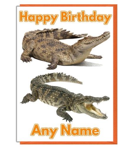 Personalised Crocodile Birthday Card - Grandad Dad Nan Mum Son Daughter Children | eBay Personalised Crocodile Birthday Card - Grandad Dad Nan Mum Son Daughter Children | eBay