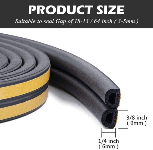 33 Feet Self Adhesive Door Seal Strip Window Stripping Weather Strips-House Roll - Picture 2 of 10
