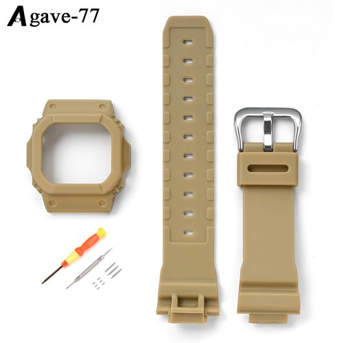 Bracelet caoutchouc + housse de boîtier de montre pour bracelet de montre Casio DW-5600 DW-5610 remplacement - Photo 24 sur 33