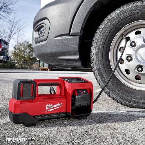 Milwaukee 18V Tyre Inflator Cordless Li-Ion Compressor 150psi Truck Car 4X4 M18 - Picture 9 of 18