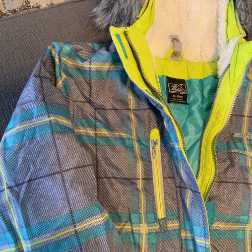ZeroXposur Winter Puffer Coat, Kids M 10/12, Faux Fur Sherpa Hood, Quilted, Warm - Picture 10 of 16
