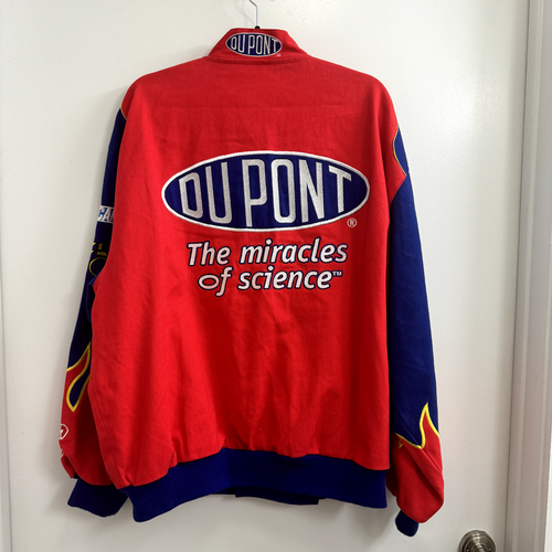 BNWT Vintage Jeff Hamilton Jeff Gordon Dupont Flames Nascar Jacket Men’s XL 90s - Picture 2 of 7
