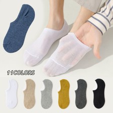 Unisex Thin Boat Socks Cotton Mesh Ankle Socks Solid Color Comfortable Simple 