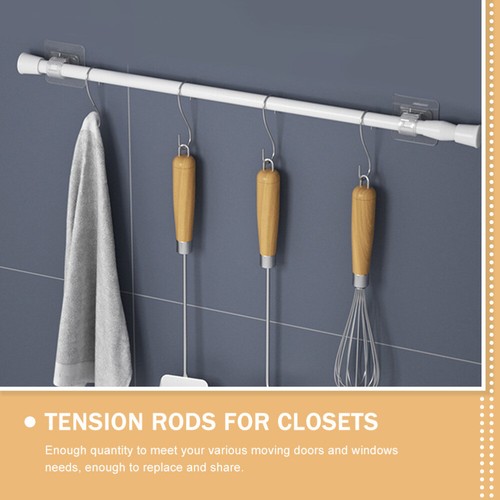 2 Pcs Spring Extension Adjustable Rod Telescopic Rods for Curtains Small Window - Picture 9 of 12