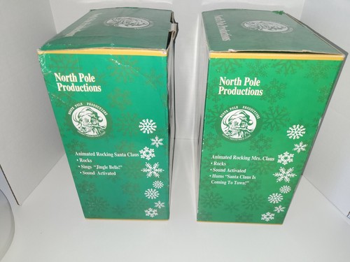 North Pole Productions Rocking Santa & Mrs. Claus Both Sing Vintage- Works - Picture 3 of 5