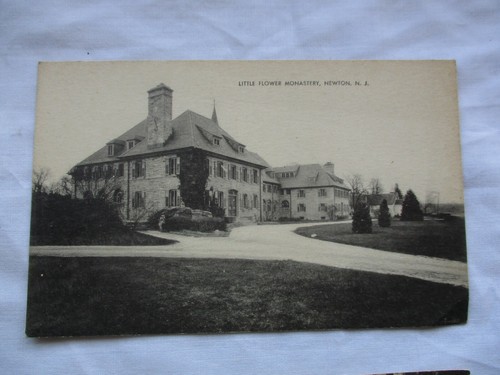 2 Newton NJ Postcards Store Fronts SPRING Street Little Flower Monastery RPPC - Picture 4 of 6