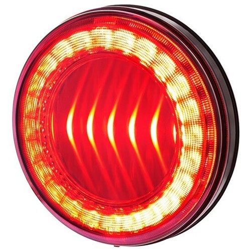 4 Inch Round 30 LED I Series S/T/T Light - Red LED/ Red Lens - Picture 2 of 4