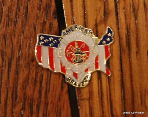 United States Firemen Tie Tac Fire Dept Maltese Cross Firefighter Biker Hat Pin - Picture 3 of 3