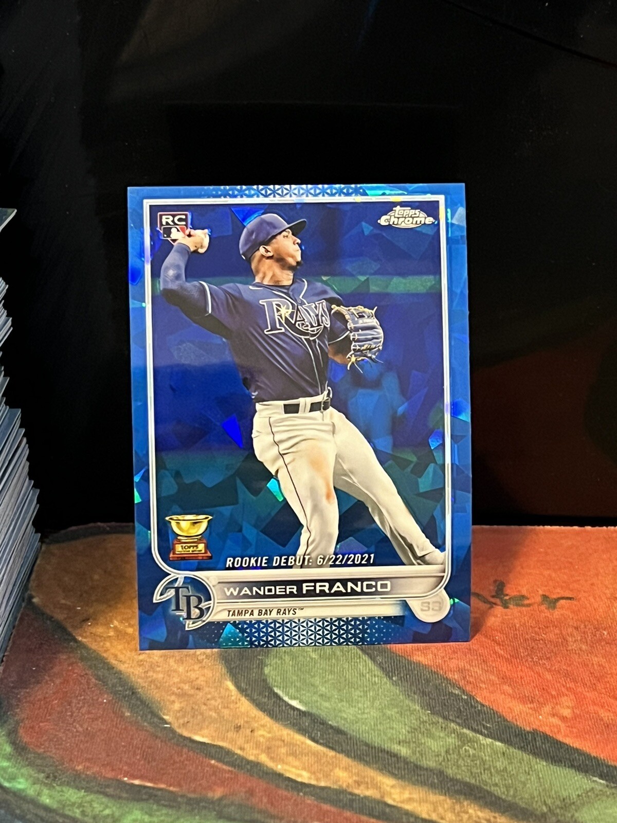 2022 Topps Chrome Update Sapphire Edition Debut Wander Franco #US42 Rookie Rays