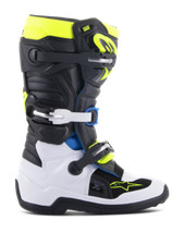 Alpinestars Tech 7S Youth Boots Black/Enamel Blue/FLUO Yellow Size 7