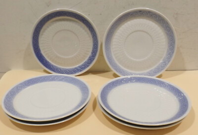 6 Piece Royal Copenhagen Fan/Fan Blue Saucer Approx. Dm. 14.5 Cm 1212/11545