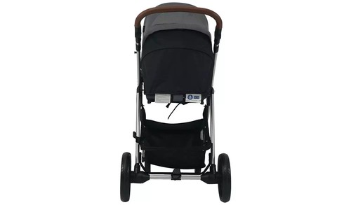 Cuggl Grey Pram – Adjustable Handle, Footmuff & Raincover | Cat No. 5797772 - Picture 4 of 7