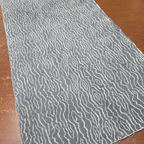 Vintage Cotton Stencil Dyeing Wood Grain Grey Scraps Indigo Dyeing Kasuri Japan - Picture 4 of 6