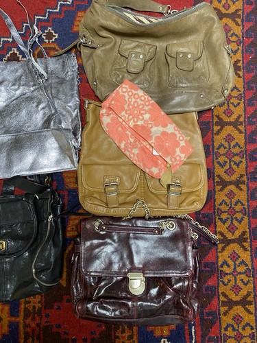 Lot of Six Hand Bag Bags Hype Anthropologie Michael Kors Banana Republic Pelle - Picture 6 of 11