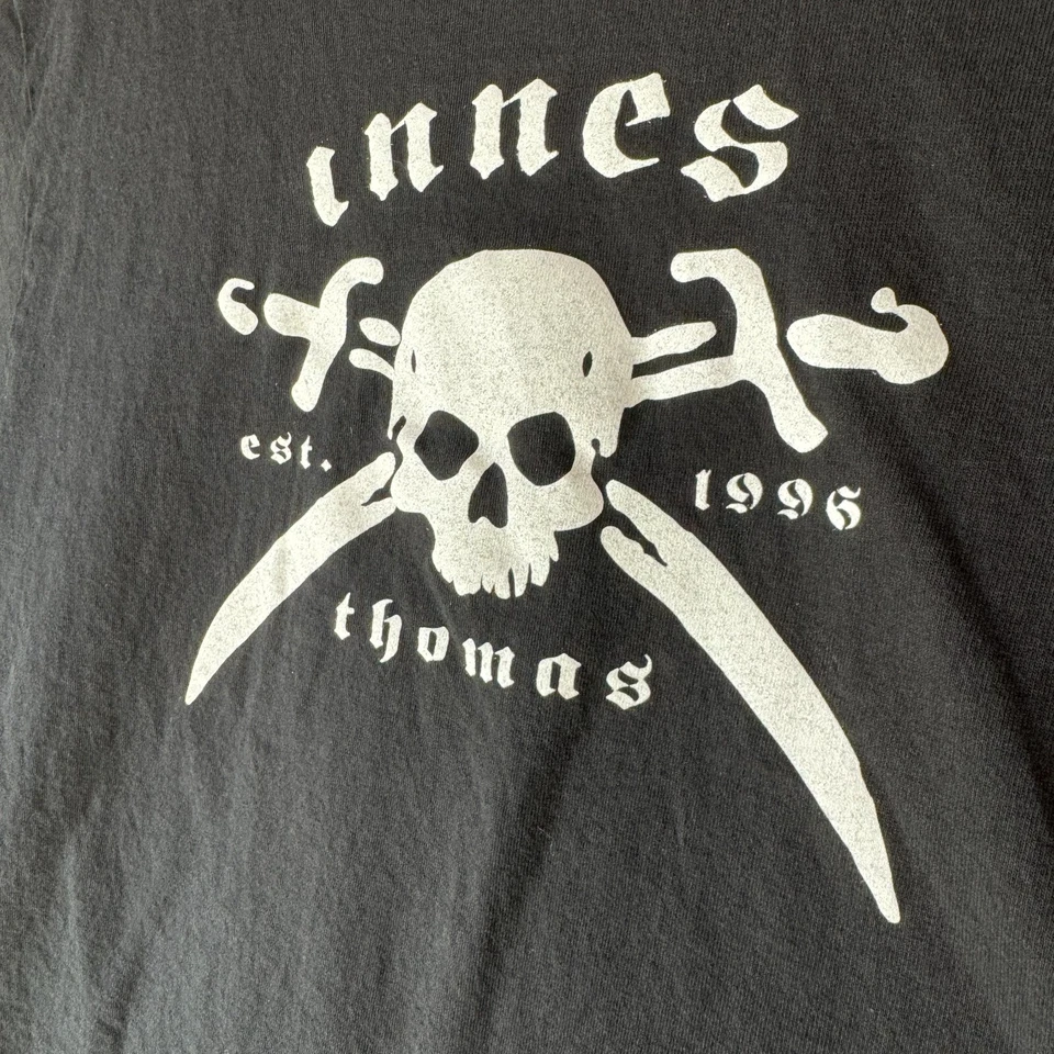 Camiseta De Colección Innes Skull Sword Skateboard Logo 1996 Skate Jamie Thomas Años 90 Talla M Foto 2 de 4