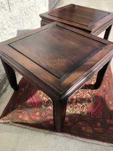 ANTIQUE-CHINESE-HUANGHUALI-END-SIDE-TABLES-ROSEWOOD-HARD-WOOD-PAIR-RARE