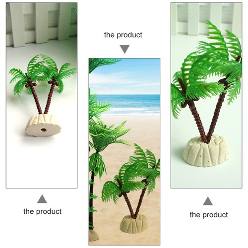 12 Pcs officiel Simulierte Kokosnussbaumdekoration Wasserpflanzen-Ornament Wohnkultur