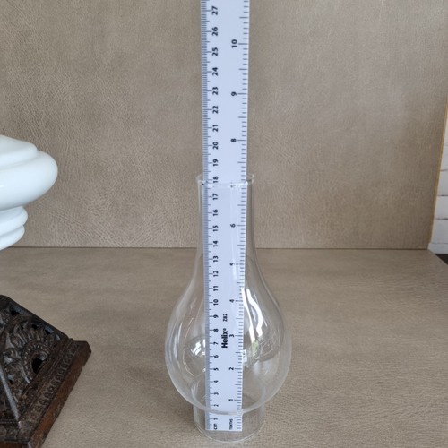 Antique Oil Lamp Single Wick Burner Albion Lamp Co White Glass Cast Iron Base - Picture 19 of 21