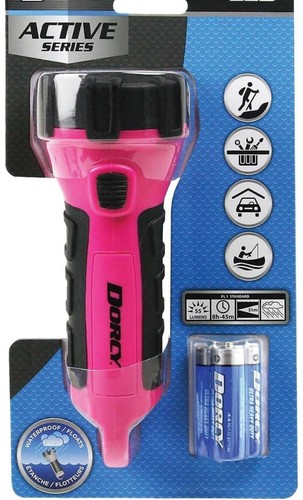 55 Lumen schwimmende wasserdichte LED Taschenlampe mit Karabiner Clip, rosa - Bild 4 von 5