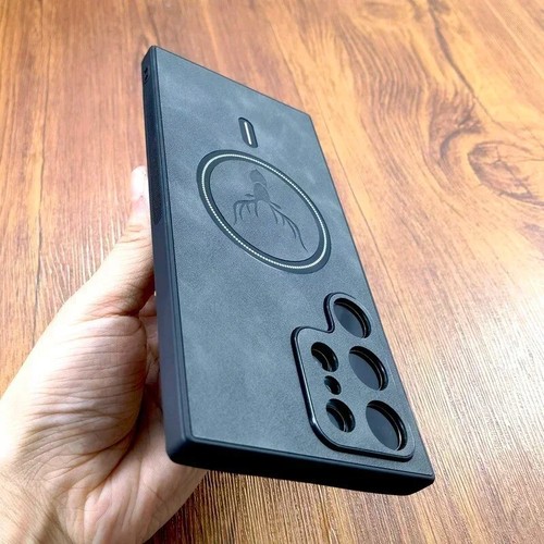 Vintage PU Leather Case For Magsafe Wireless Charging For Samsung Galaxy S25 S24 - Picture 9 of 11