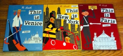 Lot of 3 This Is M. Sasek Children's Picture Book Paris New