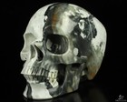 5.1" Picasso Jasper Hand Carved Crystal Skull, Super Realistic, Crystal Healing