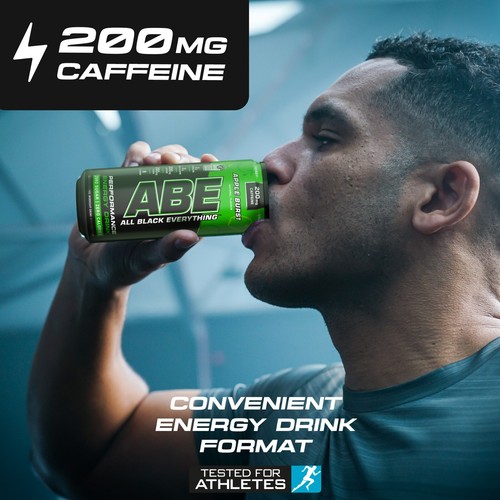 ABE Pre Workout Energy Drink Vitamins Amino Acids Caffeine Zero Sugar 12 x 330ml - Picture 9 of 60