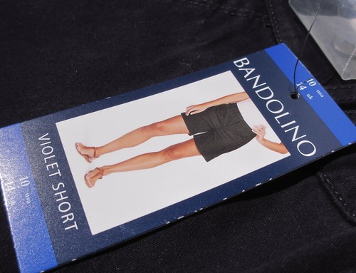 Ladies Bandolino Violet Shorts Cotton Soft Touch Blue Black UK 8 10 12 14 16 NEW - Picture 3 of 23