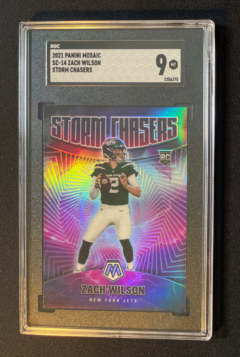 Zach Wilson 2021 Mosaic Storm Chasers SC-14 Case Hit Rookie RC - SGC 9 Mint