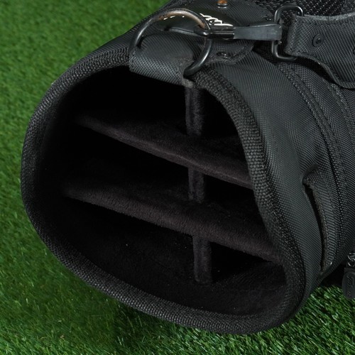 CLASSIC 9” TOP TITLEIST STAFF BAG 6 WAY DIVIDERS GOLF BAG BLACK / WHITE ~ L@@K!! - Picture 11 of 12
