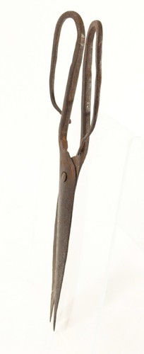 = 1650-1700 Wrought Iron Black Smith Forged Scissors, EARLY Pilgrim Primitive - Picture 16 of 16