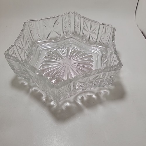 Manganglas verziert Süßigkeitenschale leuchtet grün unter UV-Licht Vintage Retro - Bild 6 von 8