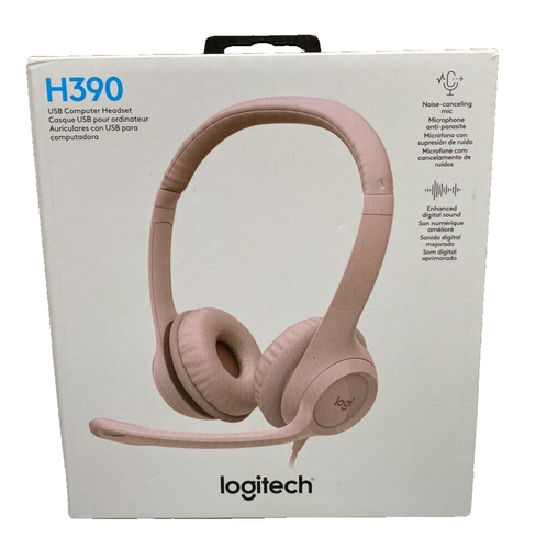 Logitech H390 Wired Headset for PC/Laptop, Stereo Headphones w/ Noise Cancelling - Picture 1 of 7
