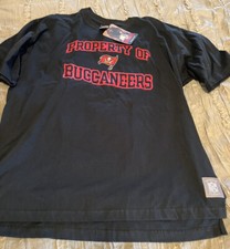 TAMPA BAY BUCCANEERS Football REEBOK Vintage LARGE Shirt NFL Black NEW Free Ship