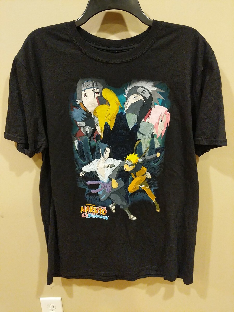 【US規格】希少 NARUTO SHIPPUDEN Tシャツ ブラック 黒 L n8_e36f686c-f9d0-4014-b302-