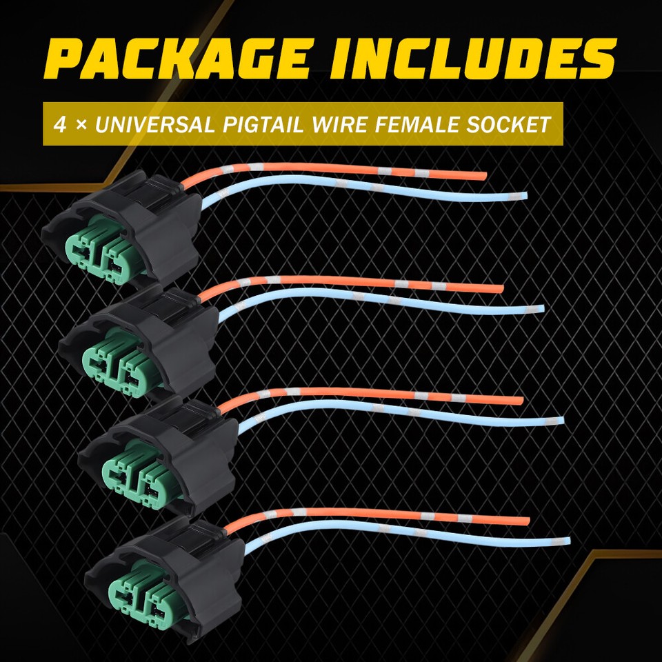 Wire Pigtail Female N H11 Two Harness Fog Light Bulb Repair - Foto 11