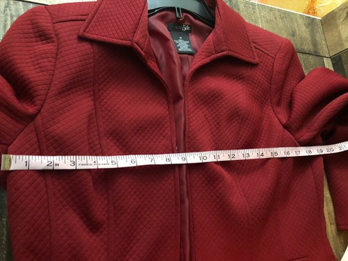 EAST 5TH DARK DEEP RED LONG SLEEVE BLAZER JACKET SIZE 12P - Picture 9 of 12