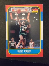 VINTAGE 1986-87 FLEER PREMIER BASKETBALL RICKY PIERCE BUCKS #87 RC ROOKIE NM