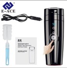 Electric Car Kettle Heating Cup 12V 24V Touch Control 450ml Digital Display 